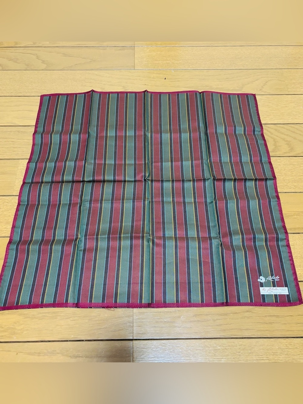 Roberto Italy Multicolor 100%Cotton Handkerchief/Bandana/Scarf size 43cm 17”